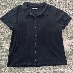 Madewell Black Button-Up Women's Top